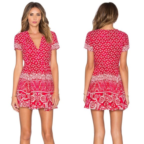 Lovers + Friends Dresses & Skirts - Lovers + Friends Cassidy Dress in Red Scarf Size S